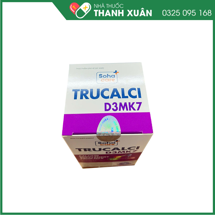 Trucalci D3MK7 Sohacare bổ sung canxi giúp chắc khỏe xương, tăng chiều cao